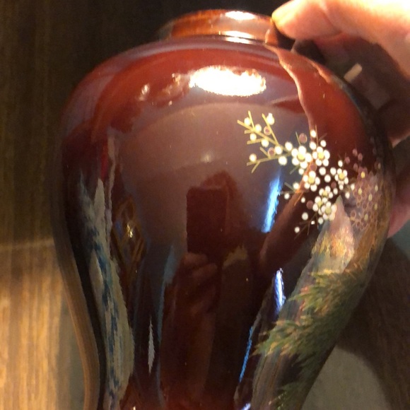 Vintage OMC Otagiri Merchantile Company Japan 8 1/2” x 5” Vase with Lid - Picture 6 of 8